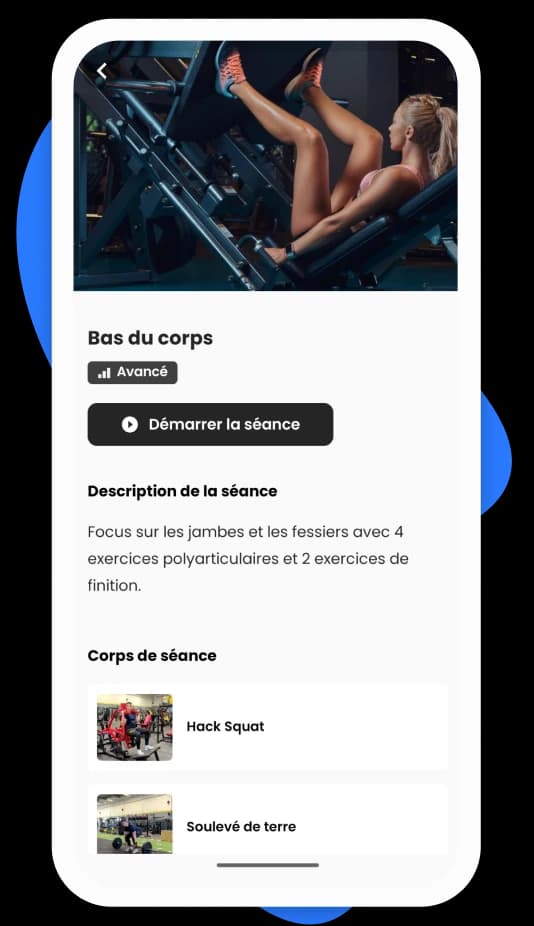 Application mobile Traener disponible sur Android et iOS